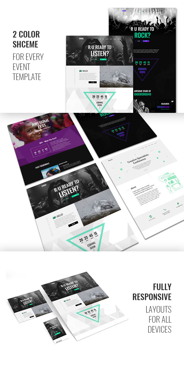 Event — Creative and Modern One Page HTML Template for Events - 1
